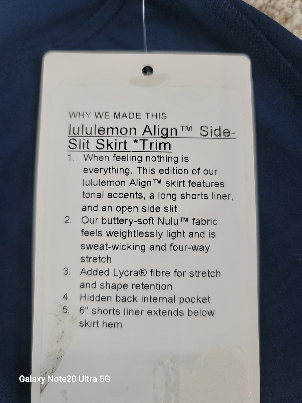 lululemon athletica Asymmetrical Side-Slit Skirt in Navy Blue